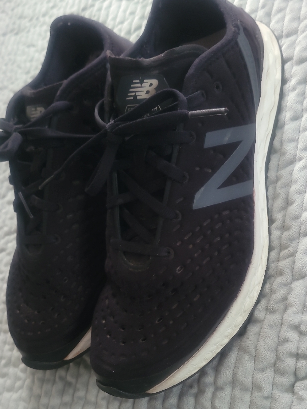New Balance Black Athletic Sneakers with White Midsole